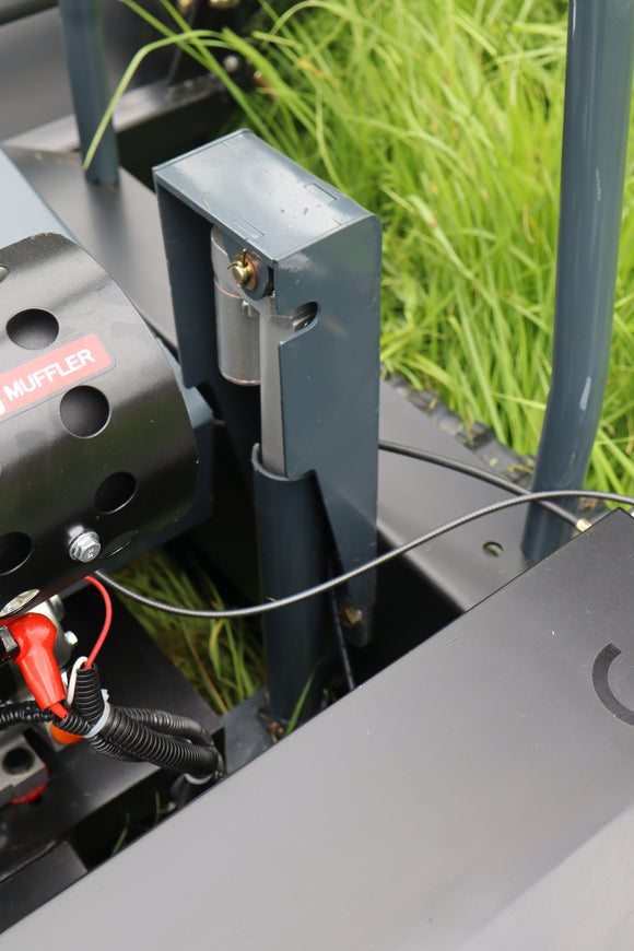 Stellen Sie die Schnitthöhe nach Bedarf mit einem elektrisch betriebenen Linearantrieb ein – abgestimmt auf Ihre Umgebung.