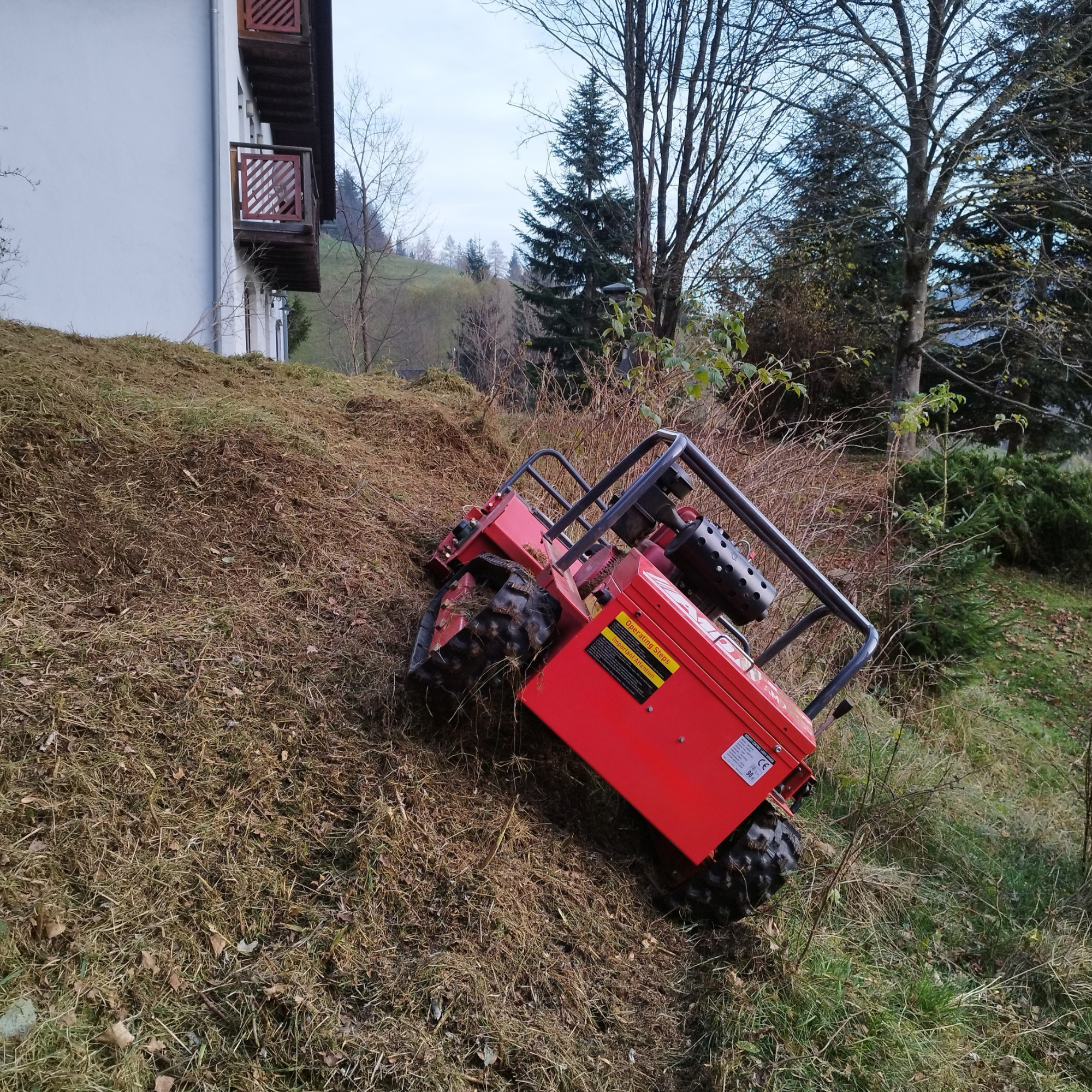 Hochgrasmähen im Gelände